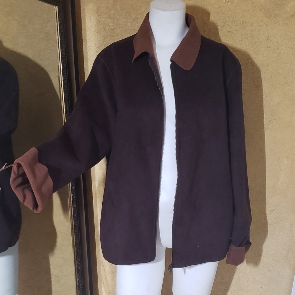 COACO New York two tone suede blazer jacke…